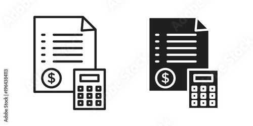 Accounting icons vector design template simple and clean