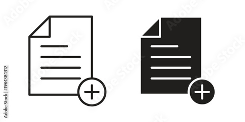 Add document icons vector design template simple and clean