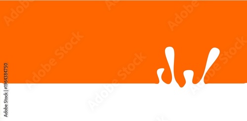 Milk splash on orange color. ideal vector for advertisment, menu and drinks illustration.