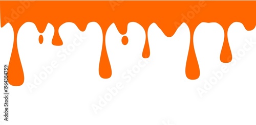 orange splash melted on white background