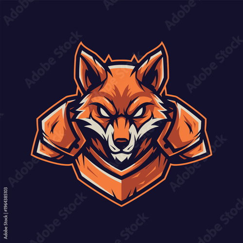 Illustration of a cartoon fox head.