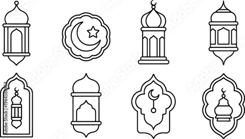 Islamic architecture and symbolism illustrations
