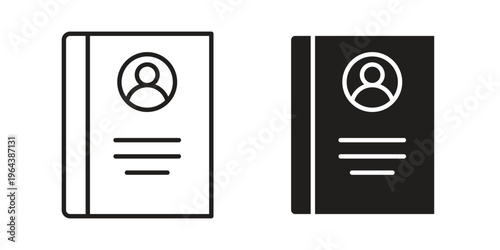 Картината върху платно Biography icons vector design template simple and clean