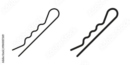 Bobby pin icons vector design template simple and clean