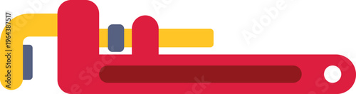 Pipe wrench plumbing tool adjusting and repairing concept