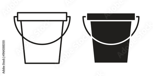 Bucket icons vector design template simple and clean