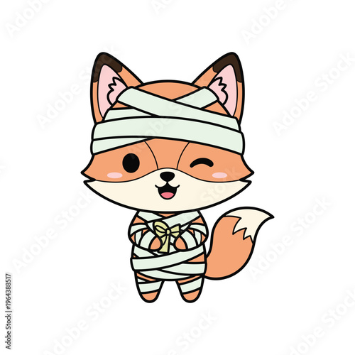 Mummy Fox Cute Illustration Commercial