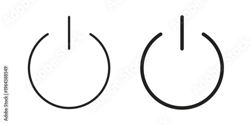 Button on off icons vector design template simple and clean