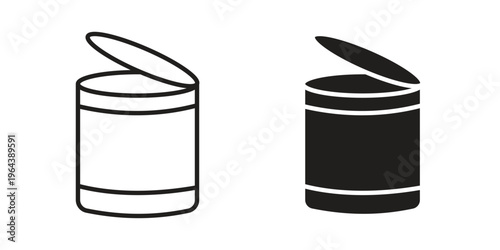 Canned food icons vector design template simple and clean