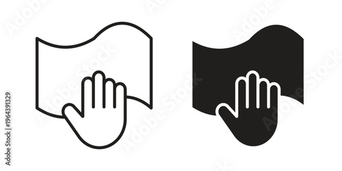 Cleaning cloth icons vector design template simple and clean