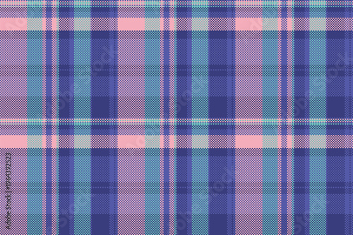 Podium texture seamless textile, sensual tartan background vector. Cultural pattern plaid check fabric in blue and light colors.