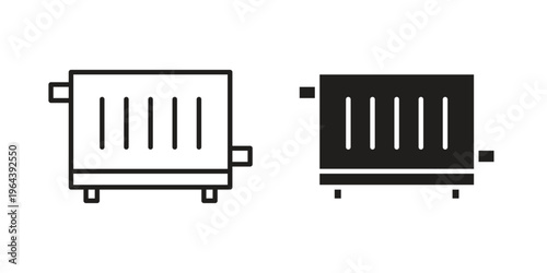 Conditioner heater icons vector design template simple and clean