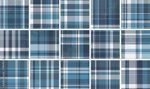 Plaid pack tailored for small home decor brands. Ideal for blankets, cushions, and seasonal collections. Vector format simplifies printing.