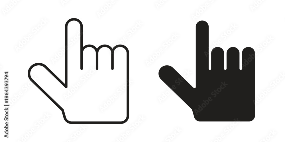 Fototapeta premium Cursor hand icons vector design template simple and clean