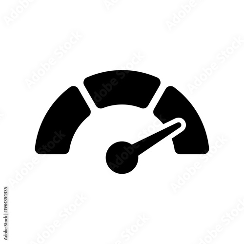 Gauge icon. Vector icon isolated on white background.
