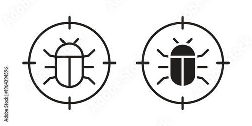 Debug icons vector design template simple and clean