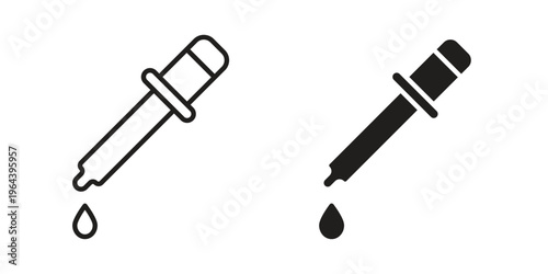 Dropper pipette icons vector design template simple and clean
