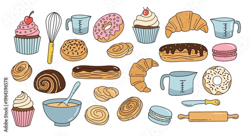 Assorted Baked Sweet Treats Displayed.