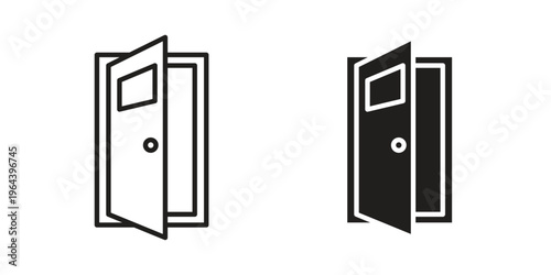 Entrance door icons vector design template simple and clean