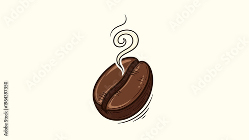 Delicious brown coffee beans are isolated on a transparent background in this tasty cafe drink illustration and vector icon design.