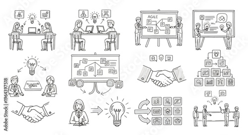 Business people working together in office.