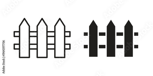 Fence icons vector design template simple and clean