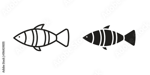Fish icons vector design template simple and clean