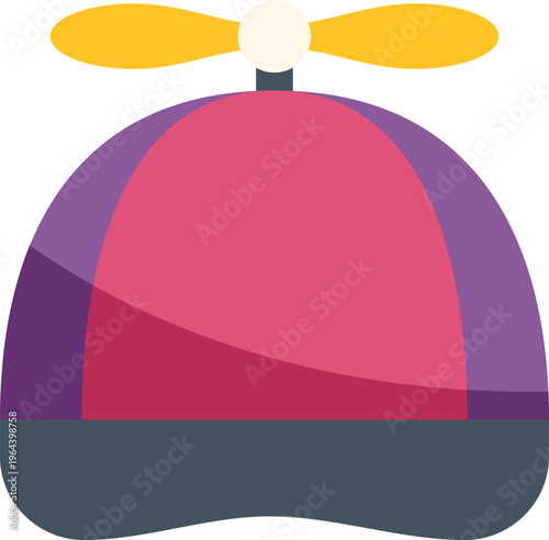 Colorful propeller hat icon representing childhood, play, and imagination