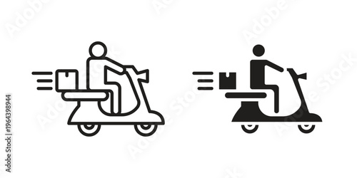 Food delivery icons vector design template simple and clean