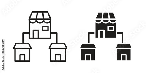 Franchise icons vector design template simple and clean