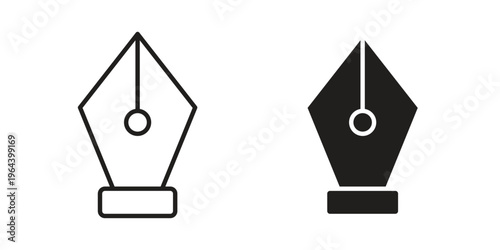 Fountain pen icons vector design template simple and clean