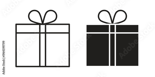 Gift box icons vector design template simple and clean