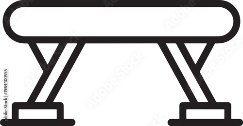 Simple iconic billboard sign with two legs and rectangular base