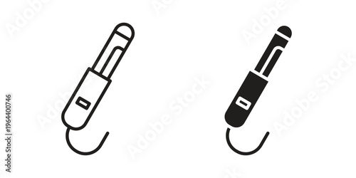 Hair curler icons vector design template simple and clean