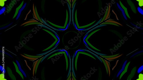 Wallpaper Mural Abstract kaleidoscope pattern with bright symmetrical shapes creating a futuristic artistic composition and captivating visual. Torontodigital.ca