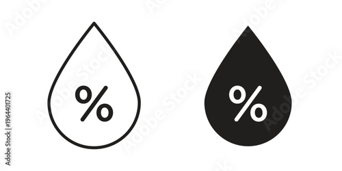 Humidity icons vector design template simple and clean