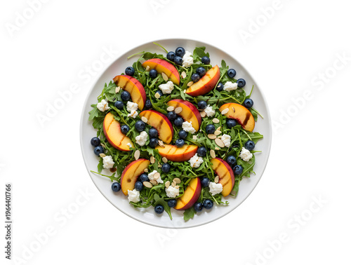 Pasta with tomato sauce set against a white background

