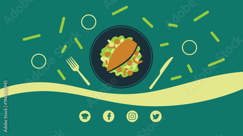 Taco dish social media marketing graphic
