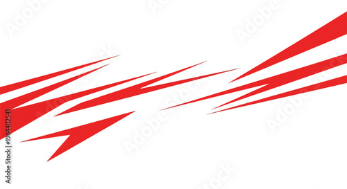 Abstract red speed lines on a clean white background, creating a dynamic and modern graphic design element for tech, sports, or energetic concepts.