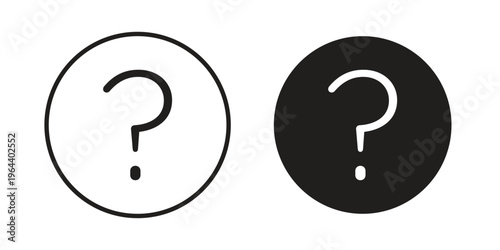 Interrogation icons vector design template simple and clean