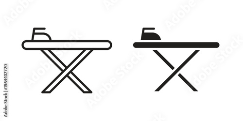 Ironing board icons vector design template simple and clean