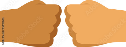 Two distinct hands bumping fists, symbolizing agreement and partnership