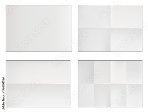 シンプルなグレー背景の分割レイアウトとグラデーションバリエーション ミニマルな四分割やグリッド構成の抽象背景素材