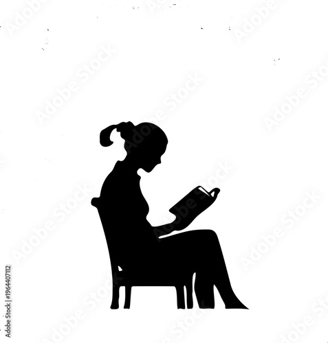 girl with a book vector