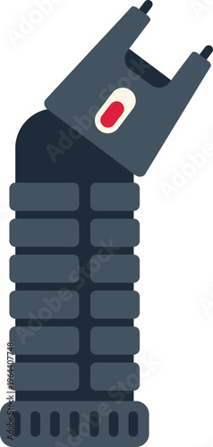 Electroshock weapon providing self defense and security in a flat design style