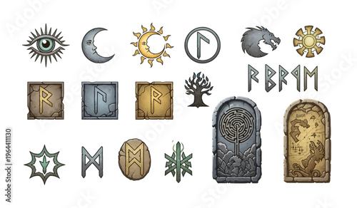 Collection of Various occult and mystical symbols.