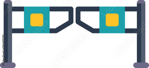 Retail security gate preventing shoplifting and controlling entry or exit