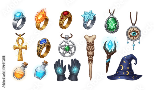 Collection of Magic fantasy jewelry and accessories
