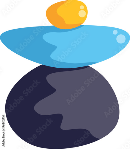 Stacked, smooth stones illustrating concepts of balance, meditation, and well being