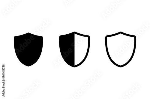 방패 방화벽 아이콘 세트